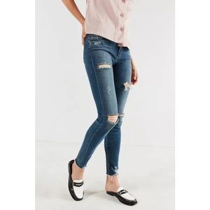 AGOLDE Sophie High-Rise Distressed Cropped Skinny Jea
